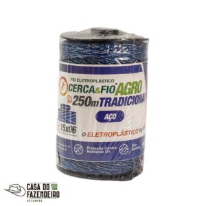Cerca Elétrica Rural Agro Fio Eletroplástico 250m Aço