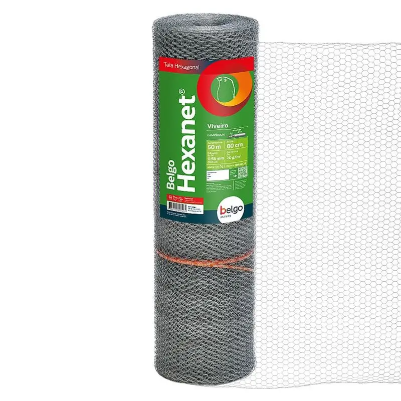 Tela Viveiro Belgo Hexanet® - 1/2X24 0,80 - 50m