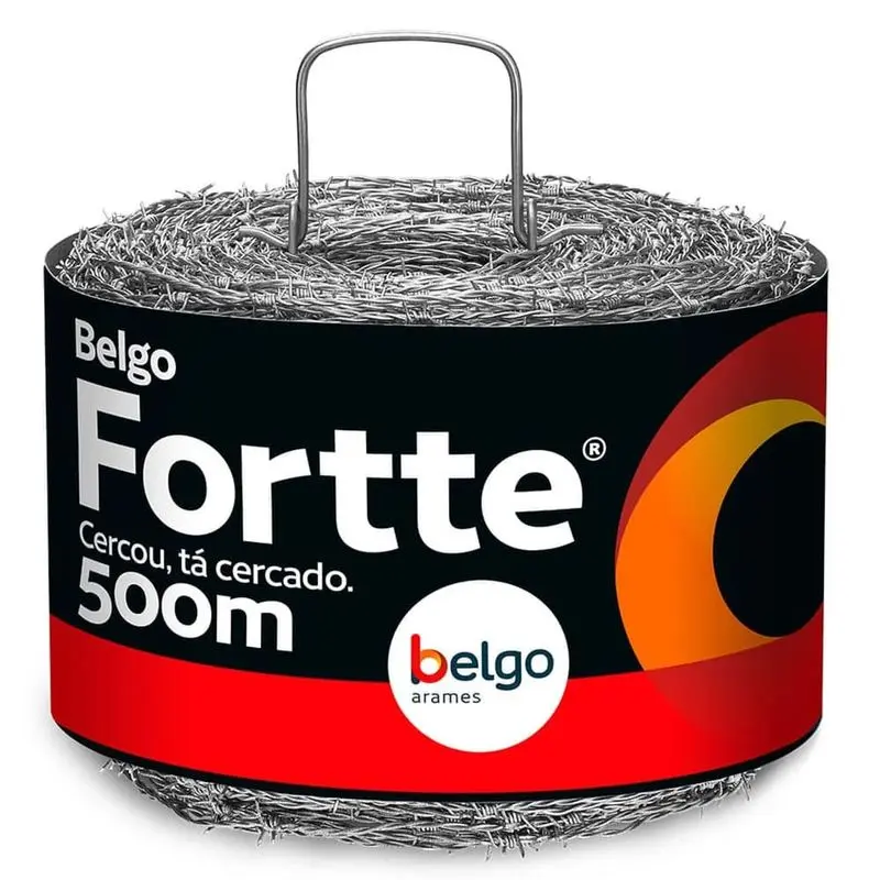 Kit Cerca | 4 Rolos Arame Fortte 500m + 4 Pacotes Grampo 1 KG Galvanizado Grande 9 X 1"