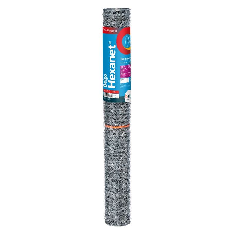Tela Galinheiro Belgo Hexanet® - 2 X 22 1,50 X 50m